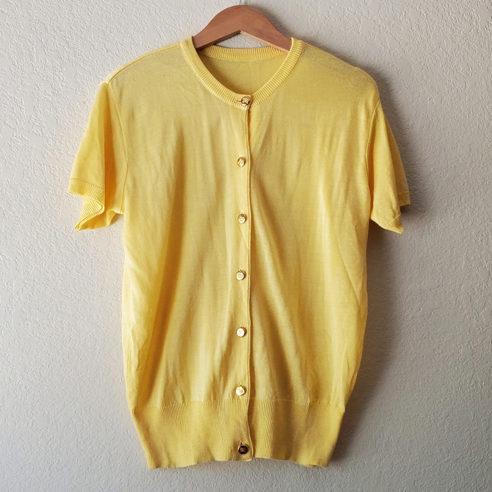 Yellow Top & Cardigan Set